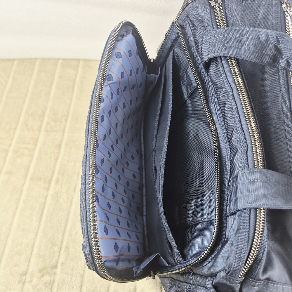 Lug Atlas RFID Travel Bag Tote Carry On Organizer Navy Blue Multi Pocket - Picture 10 of 16